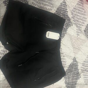 Chic Black Shorts with Zipper Accents